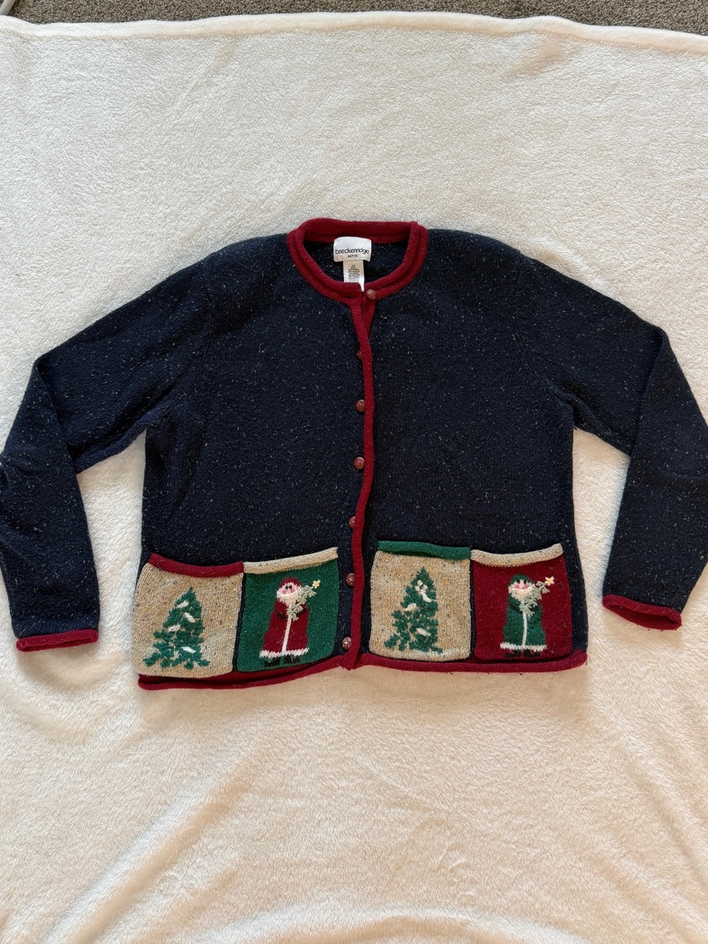 Vintage Breckenridge Petite Christmas Holiday Cardigan Sweater PS